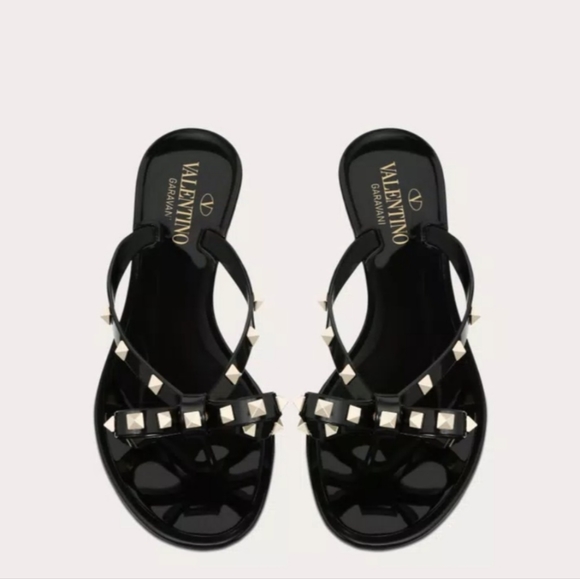 Valentino Garavani Rockstud Rubber PVC Sandals - Picture 5 of 16